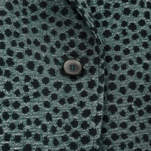 Isabel Marant Albury Teal Metallic Spotted-Jacquard Jacket